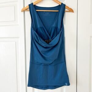 Lalabu Soothe Shirt Babywearing Tank Top Blue Womens Medium EUC